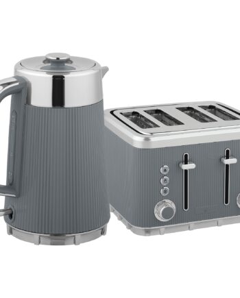 2200w Elkedel Med Hurtigkogningsfunktion Afkalkningsfilter Brødrister Til Skiver Med Ristningsniveauer Grå