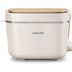 Philips Eco Conscious Brødrister Hd2640 Ampx2013 Skiver Niveauer Bollerist Optøning Silkehvid