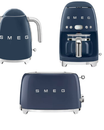 Smeg Kaffemaskine Brødrister   Elkedel Navy Blue